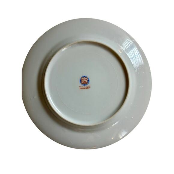 Vintage Dubarry Japan Porcelain Floral Plate 8” - Picture 2 of 2